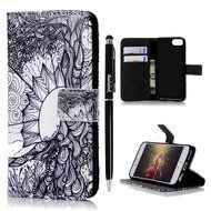 iPhone 7 Case (4.7 inch) - Wallet Folio Flip Premuim PU Leather Case Colorful Print Design with Stand Magnetic... N133