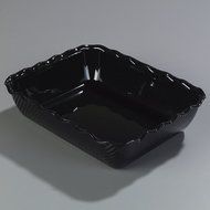 Carlisle 696603 Tulip Deli SAN Crock, 10 lb. Capacity, 13.06 x 10.37 x 3.25", Black (Case of 6) N9