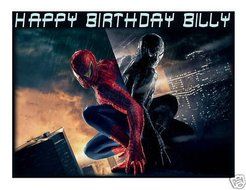Spiderman 3 edible cake image topper frosting sheet