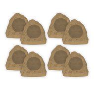 Theater Solutions 8R6S Outdoor Sandstone 6.5" Rock 8 Speaker Set for Deck Pool Spa Yard Garden