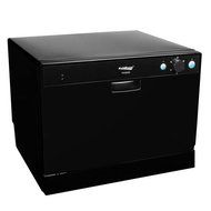 Countertop Dishwasher Premium Portable Stainless Steel Black Electric Stand Alone Compact Design N3