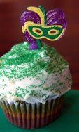 Mardi Gras Mask Cupcake Picks - 12 ct N2