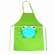 Kids Waterproof Aprons,Cartoon Frog Pattern Aprons,Let Clothes Clean N9