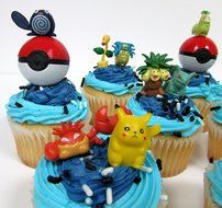 POKEMON 24 Piece MINI Birthday Party Cupcake Topper Set N7