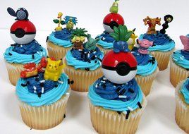 POKEMON 24 Piece MINI Birthday Party Cupcake Topper Set N9