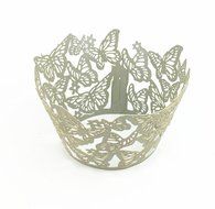 Yansanido 12 set pink Filigree Artistic Bake Little Vine Lace Laser Cut Cupcake Wrapper Cup Muffin Case Trays... N69