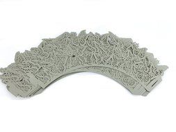 Yansanido 12 set pink Filigree Artistic Bake Little Vine Lace Laser Cut Cupcake Wrapper Cup Muffin Case Trays... N71