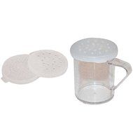 Winware 10-Ounce Polycarbonate Dredge with 3 Snap-on Lids
