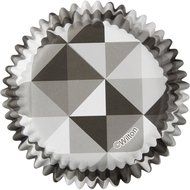Wilton 415-5170 36 Count Geometric Cupcake Liners, Black &amp; White N3