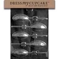 Dress My Cupcake Chocolate Candy Mold, Football Lollipop