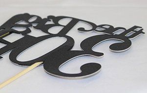 All About Details Black The Big 3OH! Cake Topper N2
