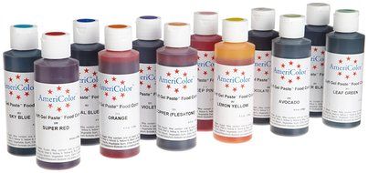AmeriColor Set of 12 Soft Gel Paste Food Color 4.5 Ounce Bottles