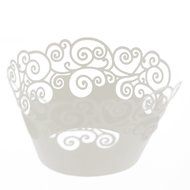 UNIQLED Pack of 60 Artistic Filigree Bake Cake Paper Cups Little Vine Lace Laser Cut Cupcake Wrappers Baking Liners... N8