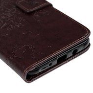 J7 Case,Samsung Galaxy J7 Case (2015 Version) - Wallet Embossed Butterflies Tree Premuim PU Leather Soft TPU Inner... N36