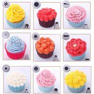 Cake Decorating Tips Kit Set with 24 Stainless Steel 2 Reusable Couplers 1 Pastry Bag and 1 Decorating Pen N4