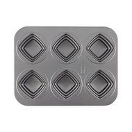 Cake Boss Specialty Nonstick Bakeware 2-Piece Round and Square Mini Stacked Cakelette Pan N7