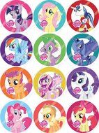 Cakeshop 12 x PRE-CUT My Little Pony Edible Cake Toppers - Premium Wafer Paper N2