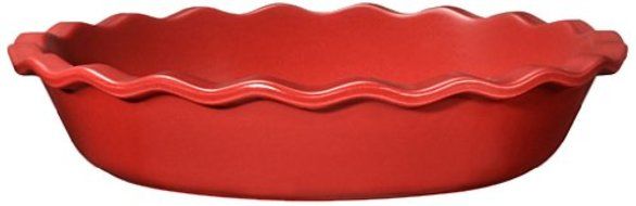 Emile Henry Natural Chic Pie Plate - 9" - Red/Red