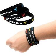 Pokemon Go Theme Silicone Wristband Bracelets [Set of 3] - Mystic [Blue] (1), Valor [Red] (1), Instinct [Yellow... N17