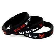 Pokemon Go Theme Silicone Wristband Bracelets [Set of 3] - Mystic [Blue] (1), Valor [Red] (1), Instinct [Yellow... N18