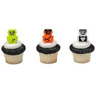 Halloween Party Scarybots Robot Cupcake Rings - 24 pc