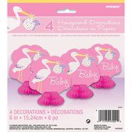 Pink Stork Girl Baby Shower Cupcake Kit for 24 N8