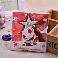LingStar 100PCS Clear Christmas Gifts White Snowflake Bake Cookies Biscuit Candy Plastic Packaging Bags N13