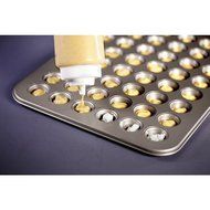 David Tutera Silver Carbon Steel Dishwasher and Oven Safe 16 in. x 13 in. x 0.6 in. Non-Stick Mini Cake Pan N3