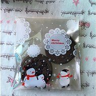 LingStar 100PCS Clear Christmas Gifts White Snowflake Bake Cookies Biscuit Candy Plastic Packaging Bags N15