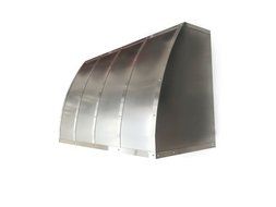 Curvaceous Handmade Non-Directional Stainless Steel Hood with Brushed Straps