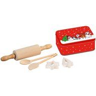 Kesper 69126 Kids Baking Set Incl. Christmas Can, Brown