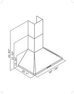 CAVALIERE 30" Wall Mounted Stainless Steel Kitchen Range Hood w/Remote Control 900 CFM AP238-PS29-30 N5