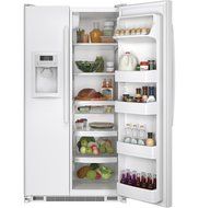 GE GSE25ETHWW 24.7 Cu. Ft. White Side-By-Side Refrigerator - Energy Star N4