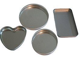 4 Pan Kit to fit Easy Ovens Bake , Heart Pan, 2 Round Pans &amp; 1 small extra rectangle pan replacements N3