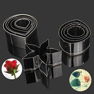 3 Set 11Pcs Rose Cookie Cutter Stainless Steel Cake Mold Petal Calyx Leaf Fondant Mould N5