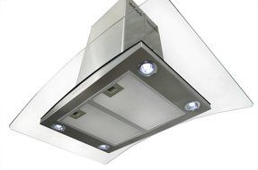AKDY 36" Euro Style Az668i LED Lights Stainless Steel Island Mount Range Hood. N3