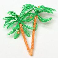 Pirate Cupcake Picks Kit - (12) Pirate Hat Topper Rings (12) Palm Tree Novelties, (32) Red Baking Cups (3/4 oz... N4