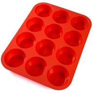 Zenware 12 Round Cup Non-Stick Silicone Baking Mold for Cupcakes, Muffins &amp; Mini Cakes N4