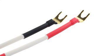 [4-pack] Hifi Speaker Cable Jumpers Wire /Assembled (Spade Plug to Banana Plugs) White /ジャンパーケーブル Yラグ&hArr;バナナプラグ/하이&amp;#
