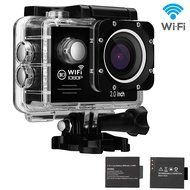 Sports Camera, 14MP 2.0 Inch 1080P Waterproof WIFI Action Camera with 2 Batteries and Accessories N5