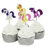 BETOP HOUSE Set of 24 Pieces My Little Pony Theme Twilight Sparkle Cake Cupcake Decorative Kit Cupcake Topper... N5
