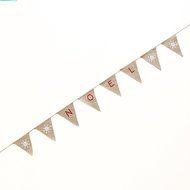 Ginger Ray Vintage Noel Decoration Christmas Burlap Hessian Bunting, Mixed