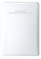 Daewoo Retro Compact Refrigerator 2.8 Cu Ft, Creme White N2