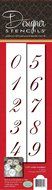 Designer Stencils C141 1.25 Inch Script Numbers Cake Stencils, Beige/semi-transparent N2