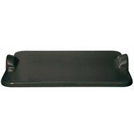 Emile Henry Made In France Flame BBQ Rectangular Grilling Baking Stone, 18 x 14", Charcoal