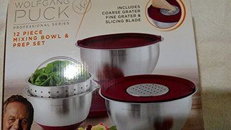 Wolfgang Puck Mixing Bowl set 12 pc (red) N2