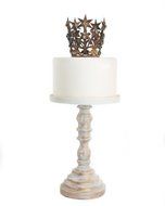 Gold Crown Cake Topper, Wedding Cake Topper, Antique Gold Crown, Small Santos Crown, Star Crown, Petite Crown,... N4