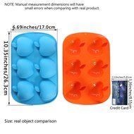 Cake Bread Molds, 2PCS YYP [6 Cavity Apple Shape Mold] Silicone Cake Bread Making Mold for Home Baking - Reusable... N4
