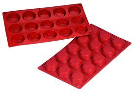 15 Cavity Tartelleta Non Stick Silicone Baking Mould, Ideal for Cake, Dessert, Ice Cream, Chocolate, Fondant,...