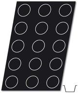 Flexipan Jumbo Muffin 7.44 Oz, (3-1/16" Dia x 2" Deep), 15 Cavities